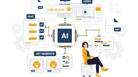 Artificial intelligence created generate art with prompt, AI servers and robots technology with neural network thinks. a digital brain is learning to process big data concept illustration; Shutterstock ID 2269175151