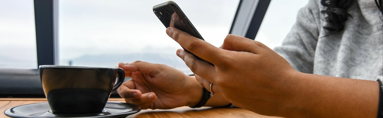 a person using a cell phone