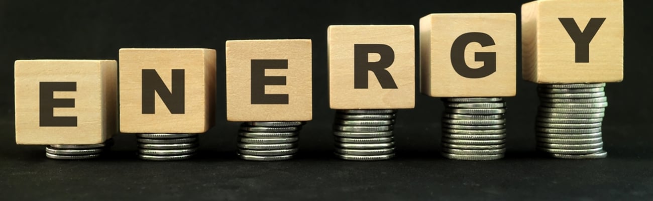 the word energy spelled out in block letters