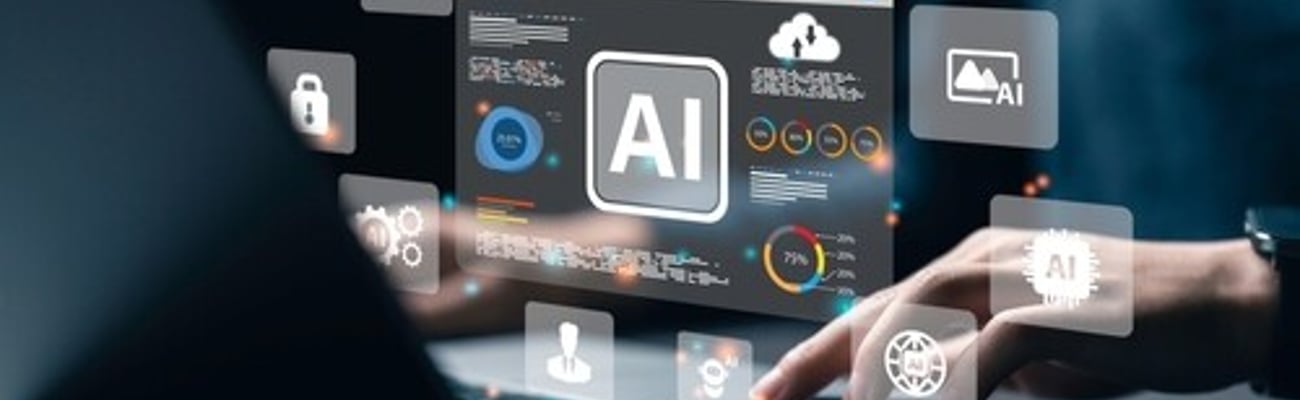 a data analyst using technology AI for working tool for data analysis Chatbot Chat with AI, using technology smart robot AI, artificial intelligence to generate something or Help solve work problems.; Shutterstock ID 2327096251