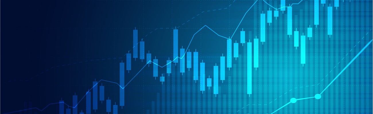 Candle stick graph chart of stock market investment trading, Bullish point, Bearish point. trend of graph vector design.; Shutterstock ID 550963924