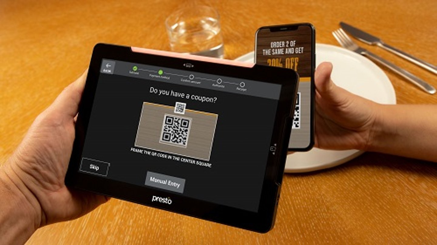 Presto labor table ordering QR code