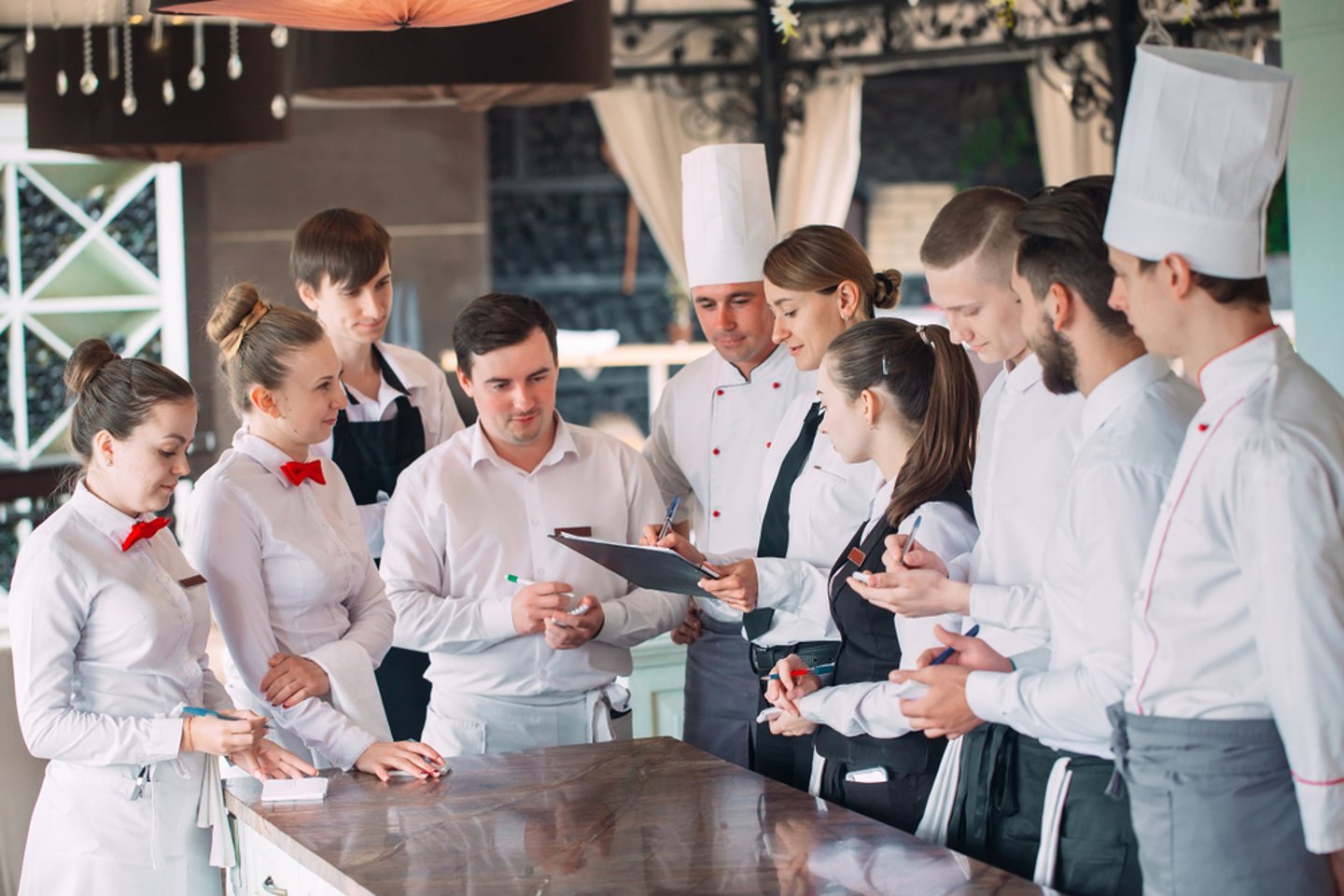 hotel kitchen staff