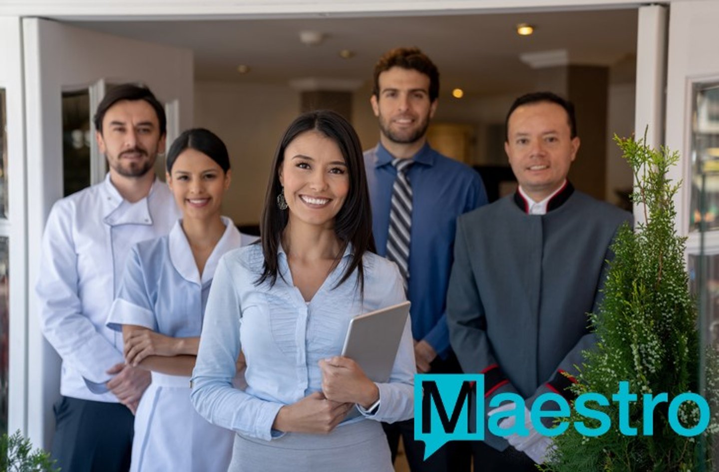 hotel staff members standing together