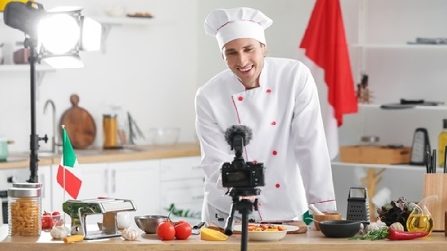 chef recording video camera 