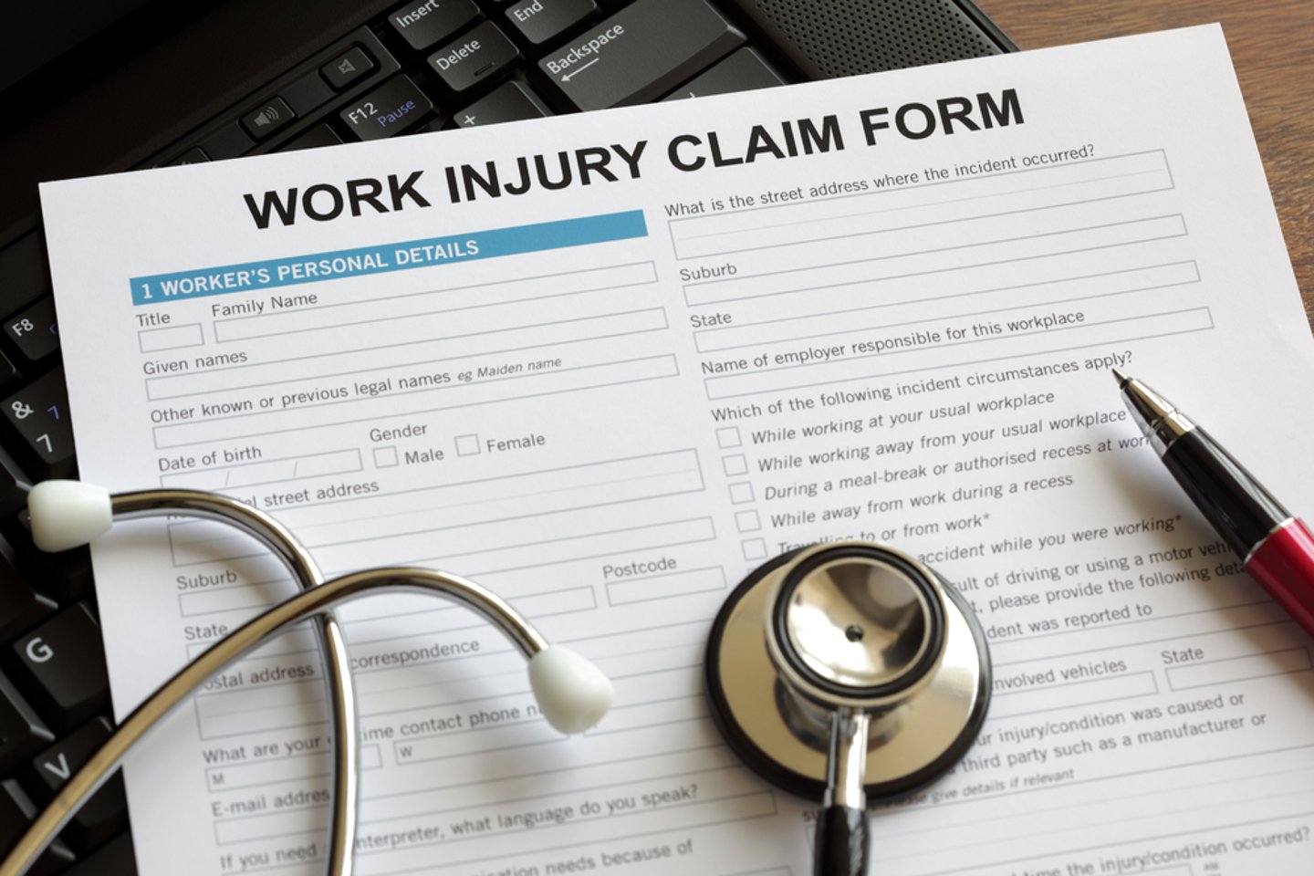 workman's compensation claim form