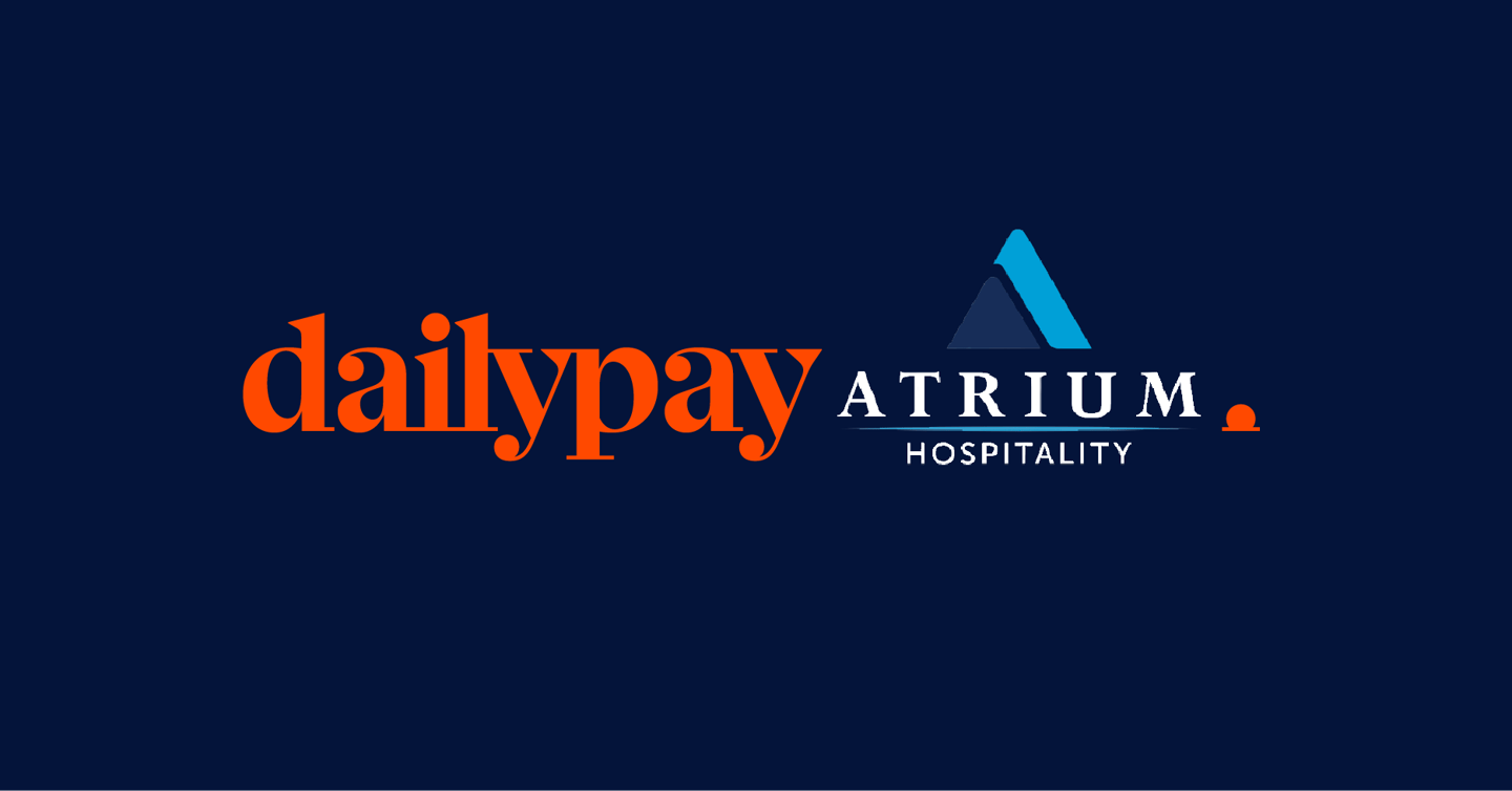 dailypay and atrium hospitality logos