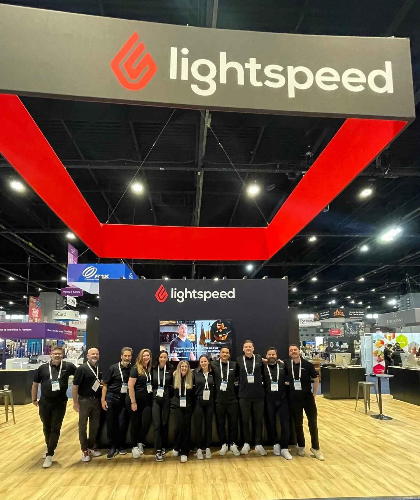 Lightspeed Booth and team members at NRA Show 2023