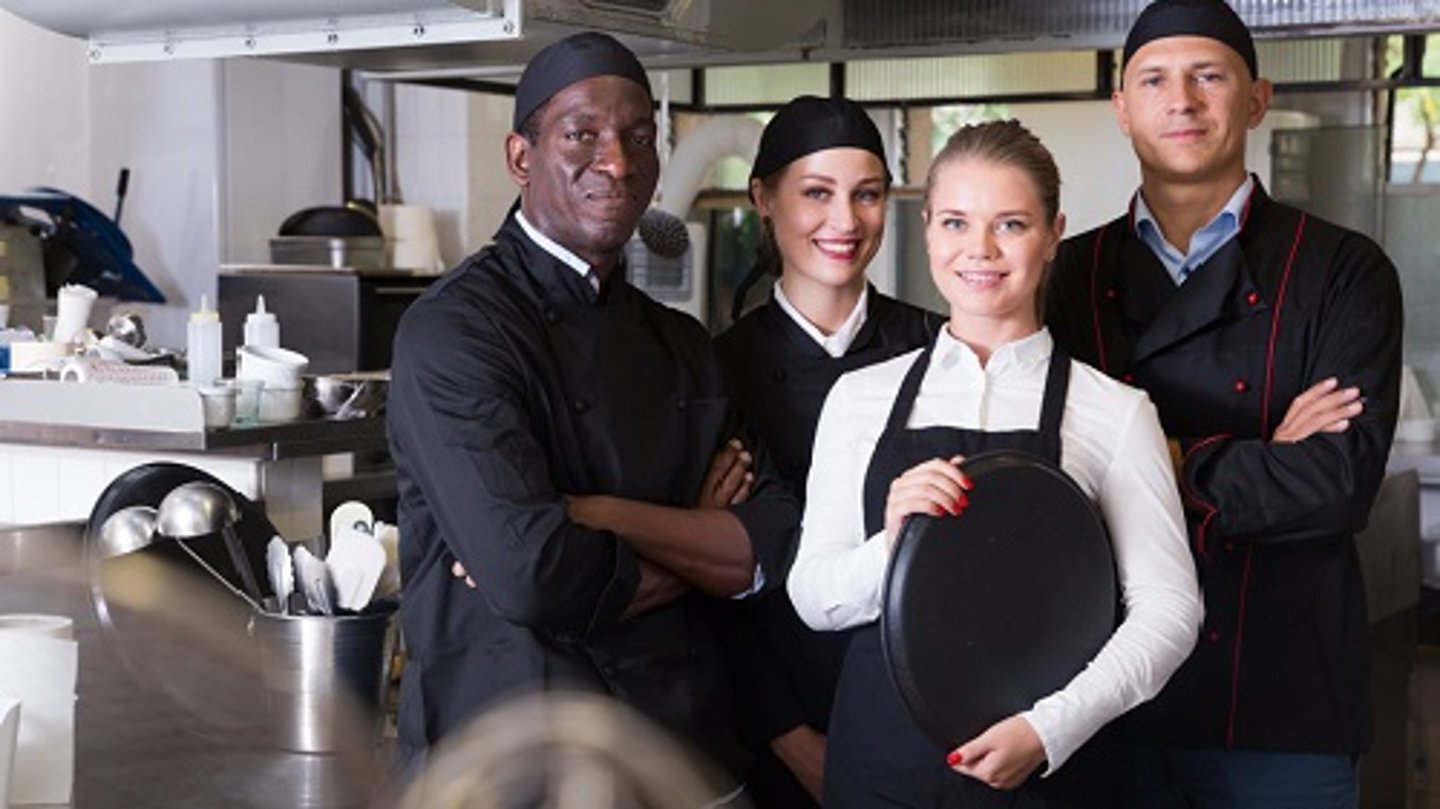 multicultural restaurant team