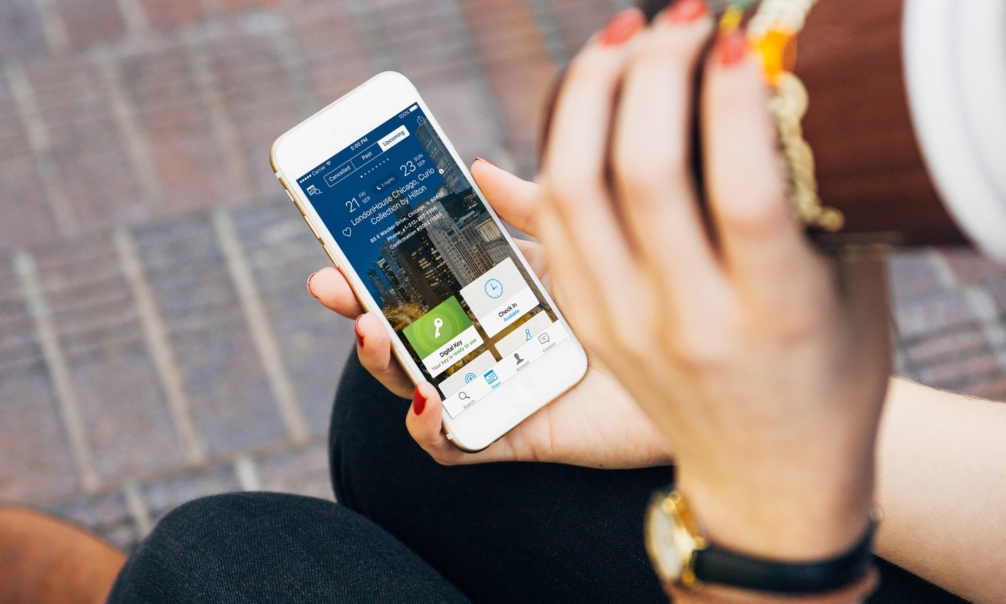 Hilton Honors App on smartphone