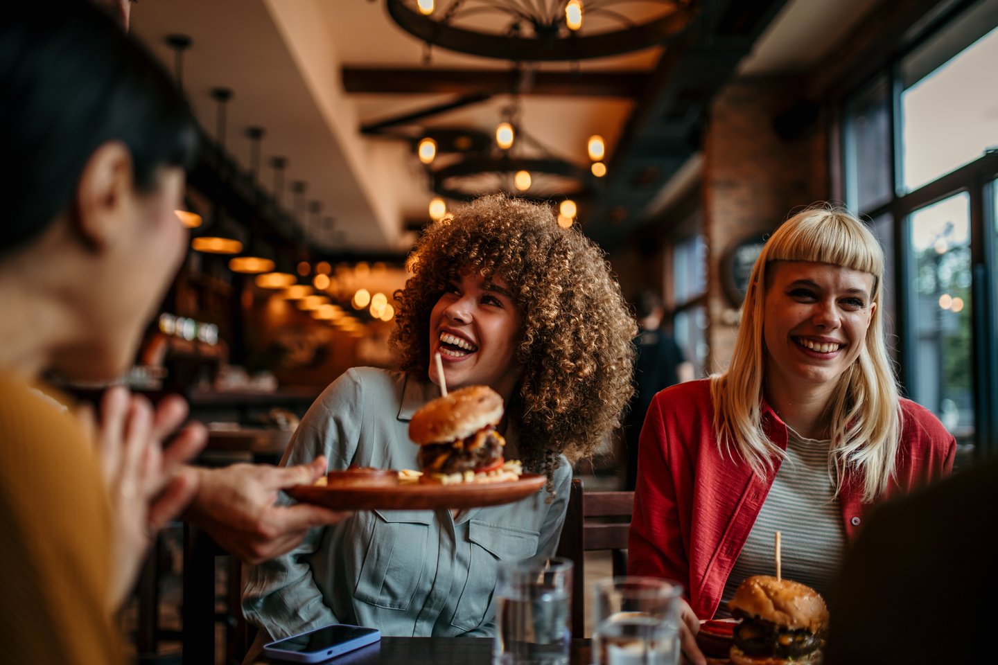 Happy restaurant table