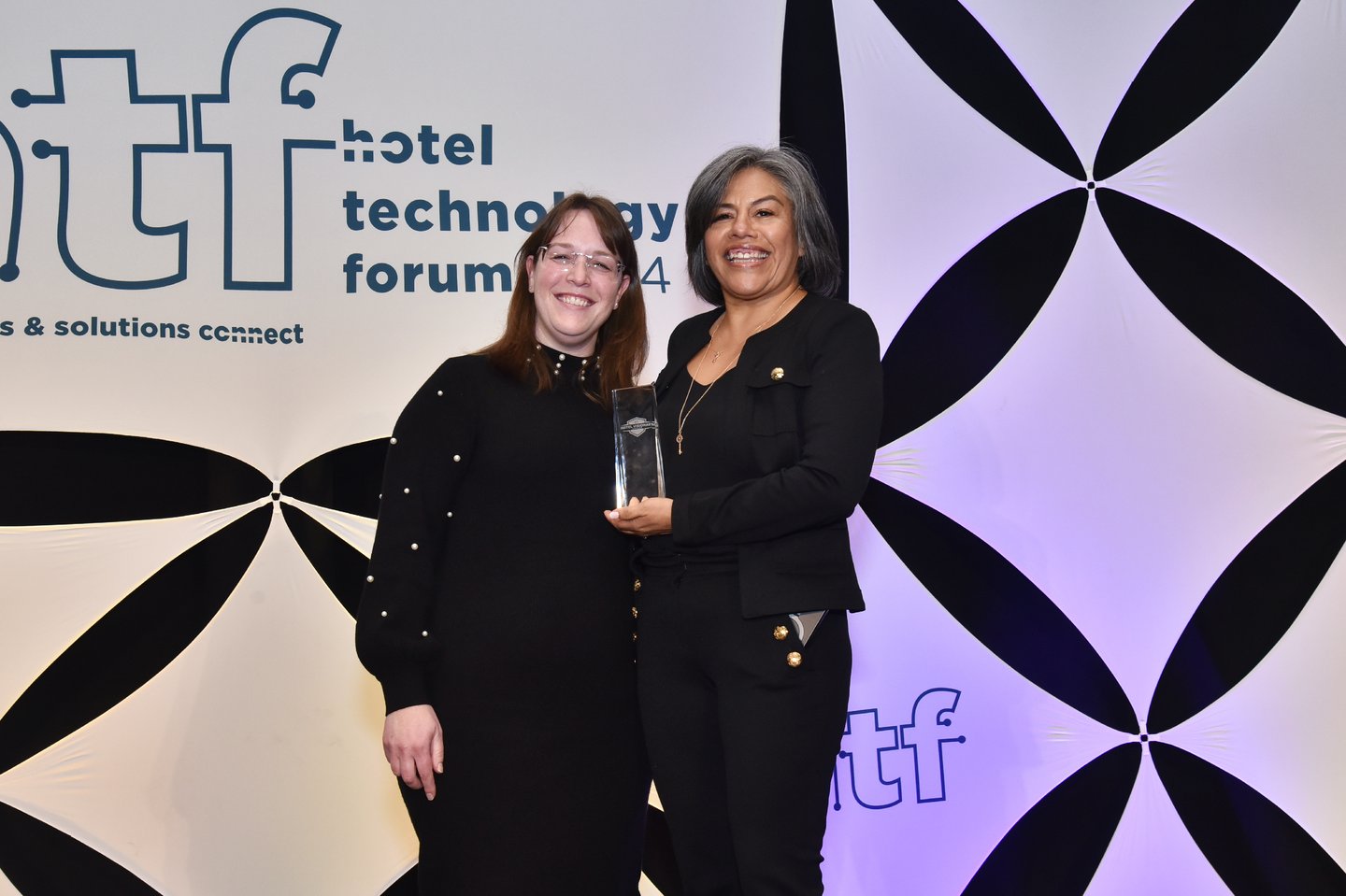 Claudia Infante accepts her Lifetime Achievement Award during HTF 2024