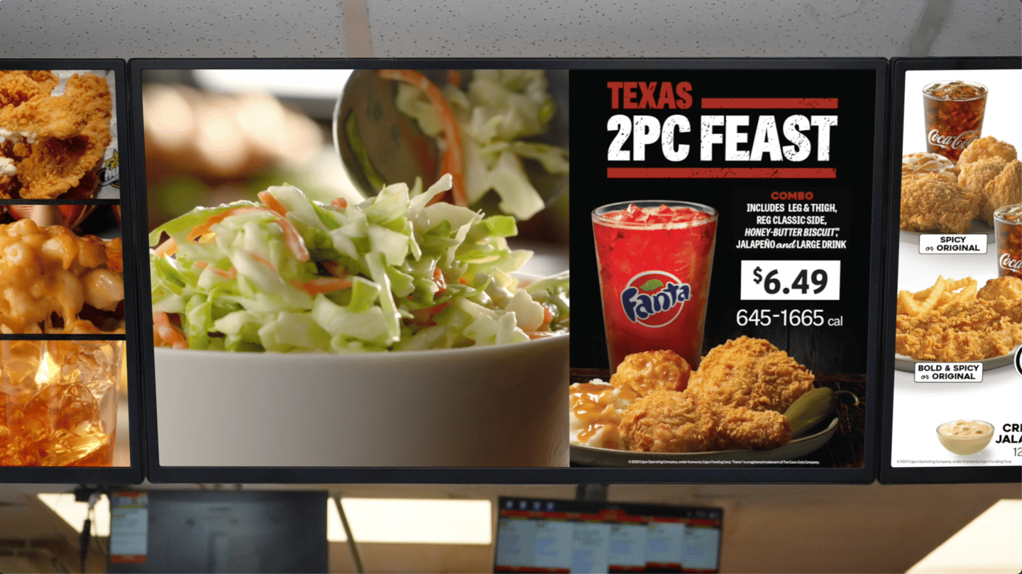 Church's Texas Chicken menu board 2