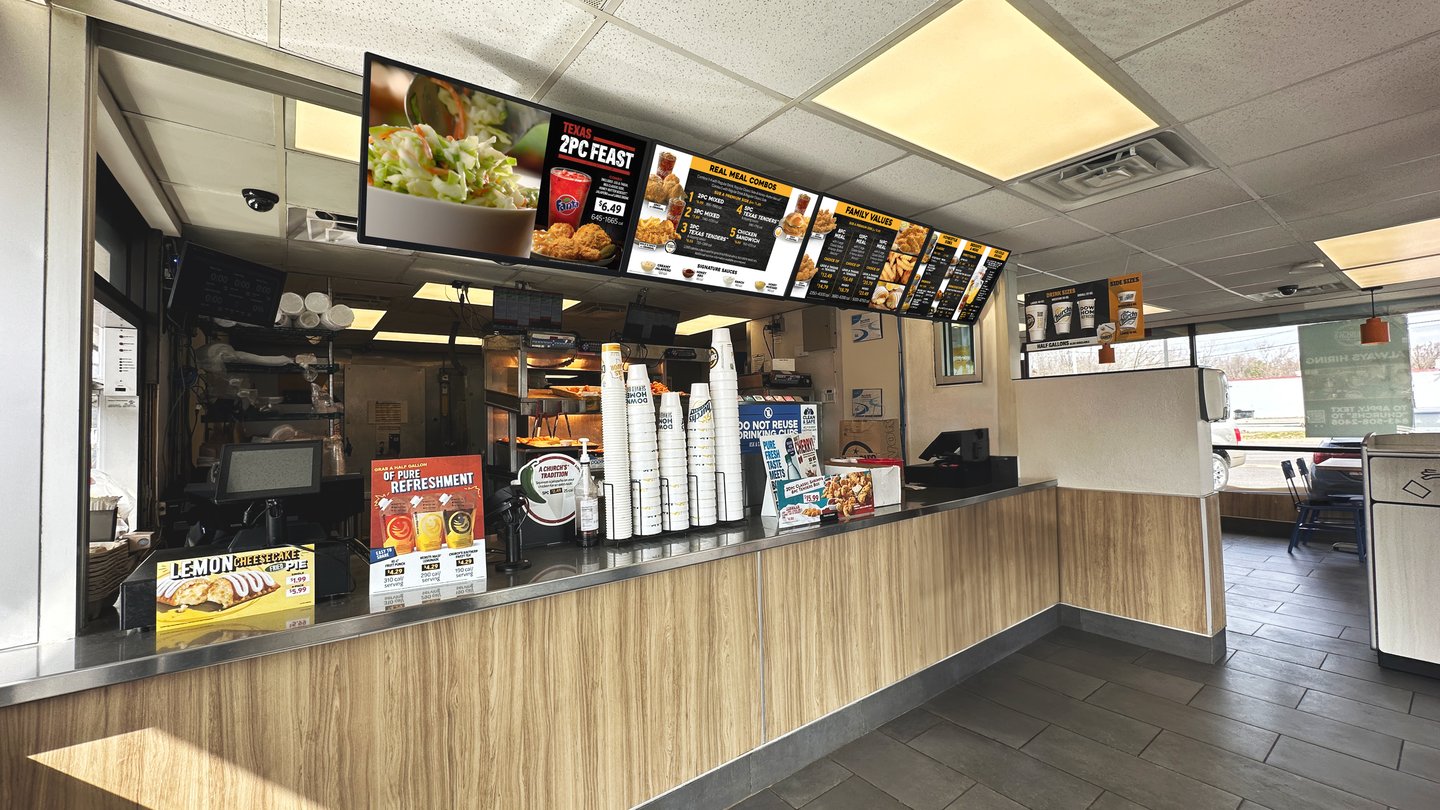 Church's Texas Chicken menu boards 1