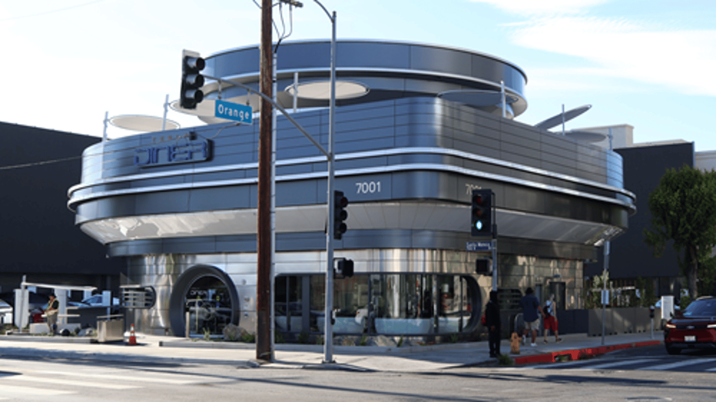 Tesla Diner restaurant in Hollywood LA 