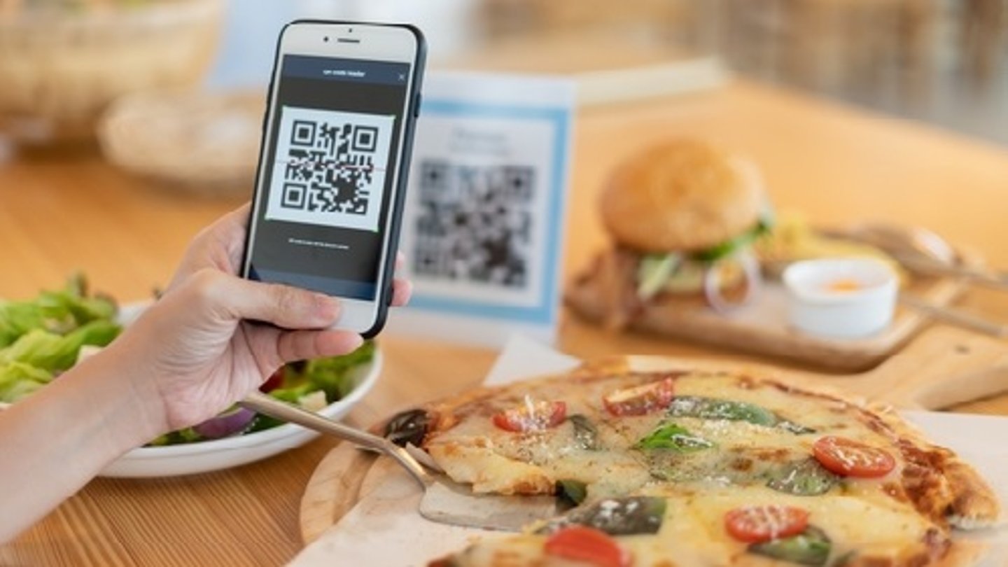 digital menu qr code pizza