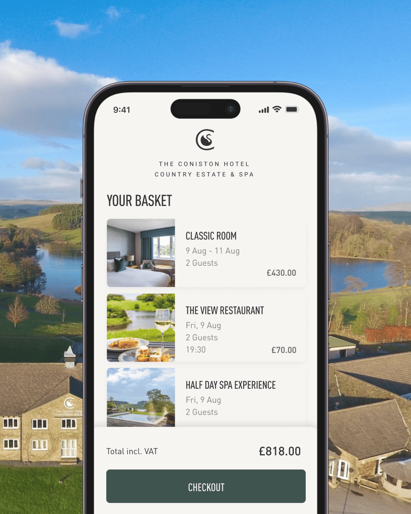 The Coniston Hotel mobile app