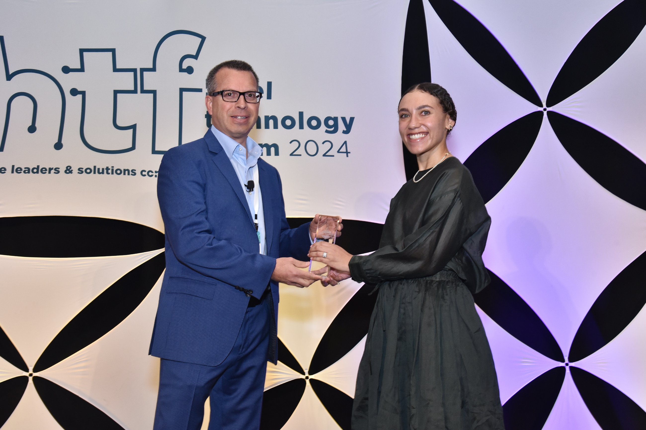 September Banks of Mint House accepting her Rising Star award at HTF 2024