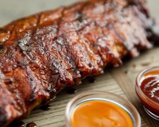 a close up of food