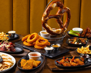 a bunch of food on a table