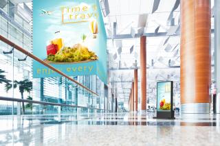 Airport featuring LED panels