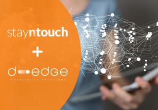 Stayntouch logo and d-edge logo