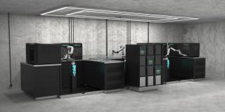 Photograph of the robotic kitchen