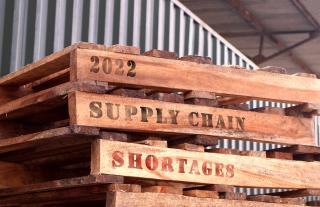 empty wooden pallets