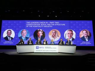 panelists at NYU International Hospitality Industry Investment Conference
