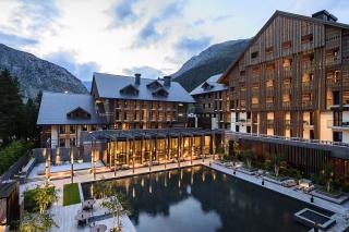 Aerial photo of The Chedi Andermatt