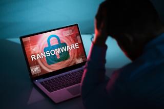 computer with ransomware attack on the screen