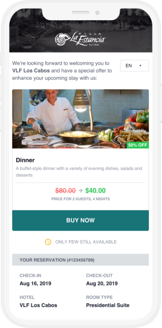 UpStay Special Offer on smartphone