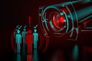 Camera using AI to detect a human threat
