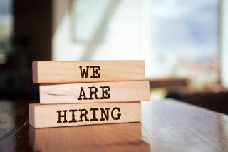 blocks saying we are hiring