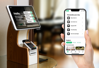 kiosk, cell phone, virdee, cloudbeds