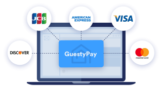 laptop with different forms of payment