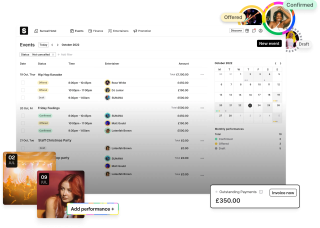 surreal event calendar digital platform