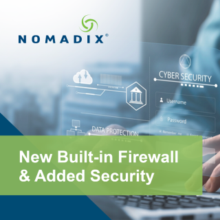 nomadix logo over network security image