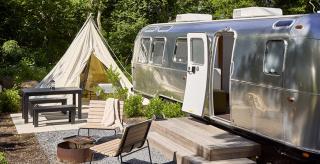 airstream parked outdoors