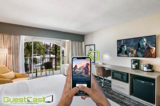 hotel room displaying GuestCast Tech