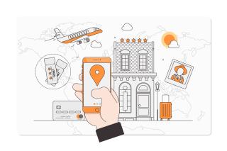 illustration of a mobile app