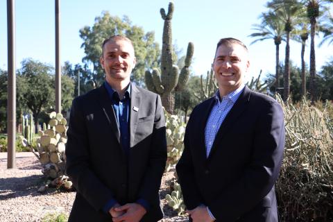 Barry Phillips of Loews Hotels and Douglas Lisi of Choice Hotels